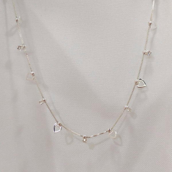 Choker com Pingente Coração Prata