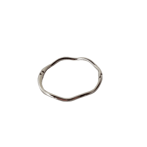 Bracelete Onda Prata : Elegância em Movimento - Amba Black