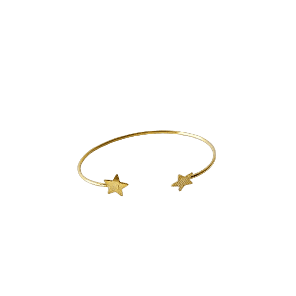 Pulseira Folheada a Ouro 18k com Estrela: Magia Cósmica nas Noites Estreladas. - Amba Black